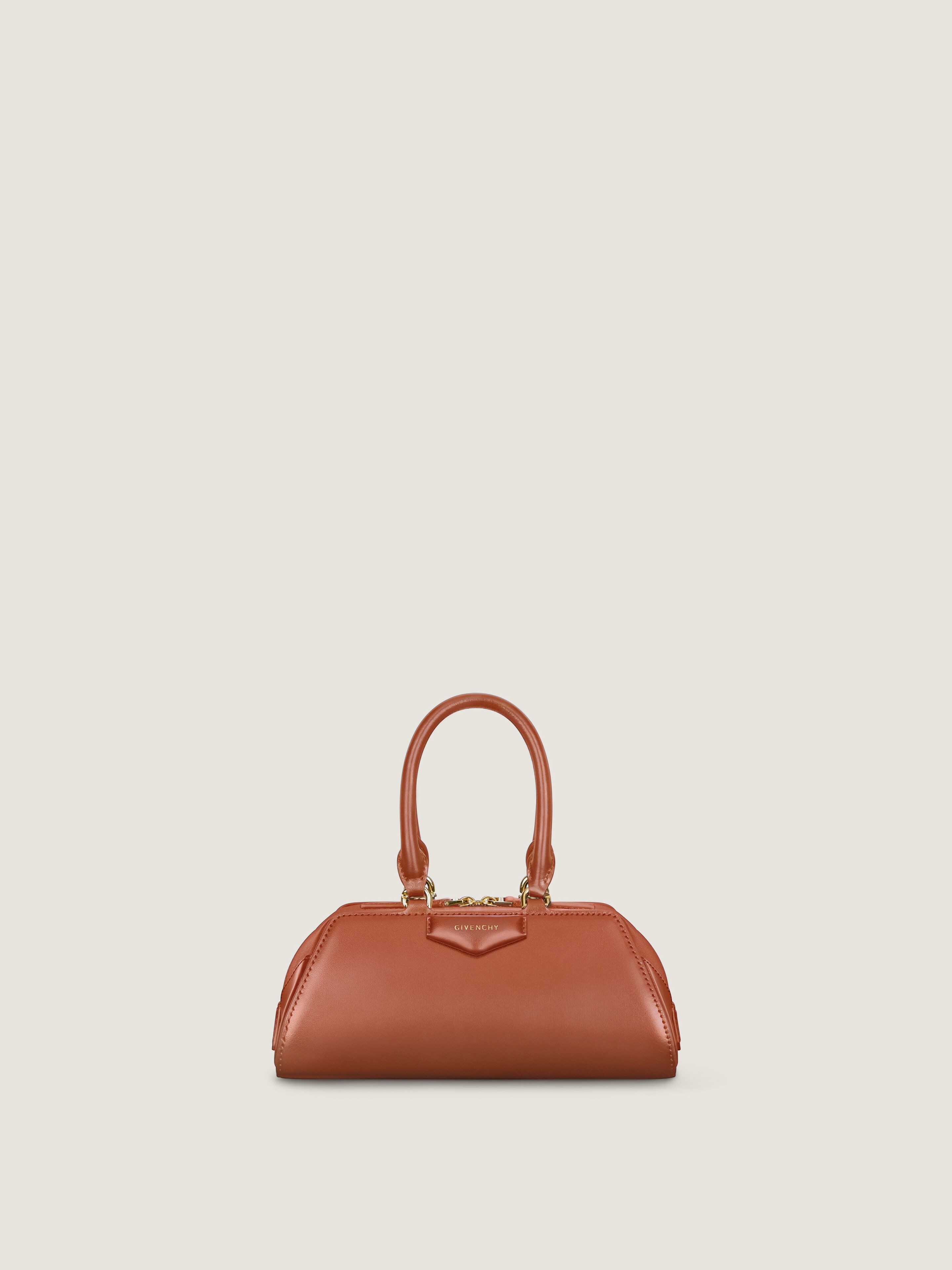 Mini Antigona East-West bag in Box leather